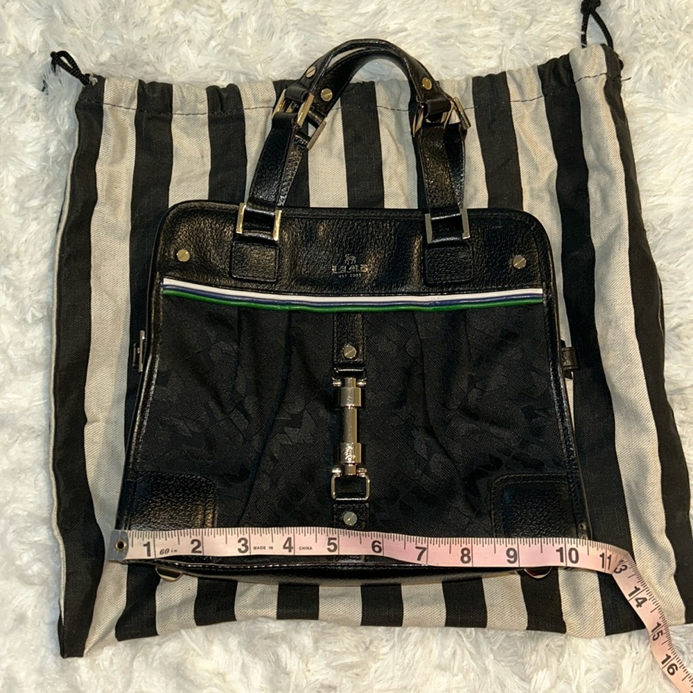 L.A.M.B. Leather and Fabric monogram Sophie Handbag
